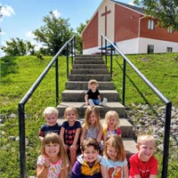 children outside at Lambs of Hope Daycare